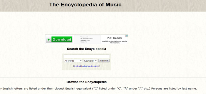 encyclopedia music